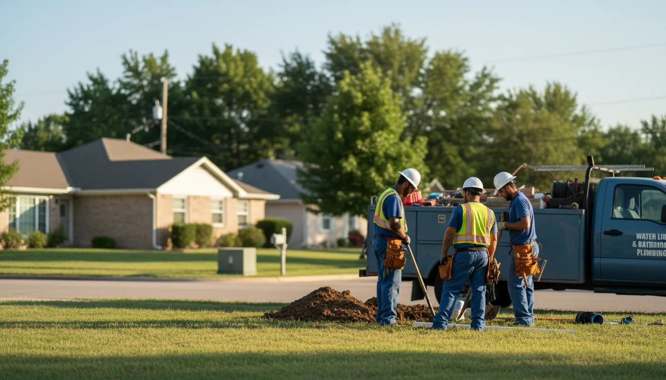 Residential water line and bathroom plumbing service in Bremen, IN